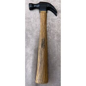 Vintage STANLEY 16 Oz Wooden Hickory Handle Claw Hammer Old Tool Mexico